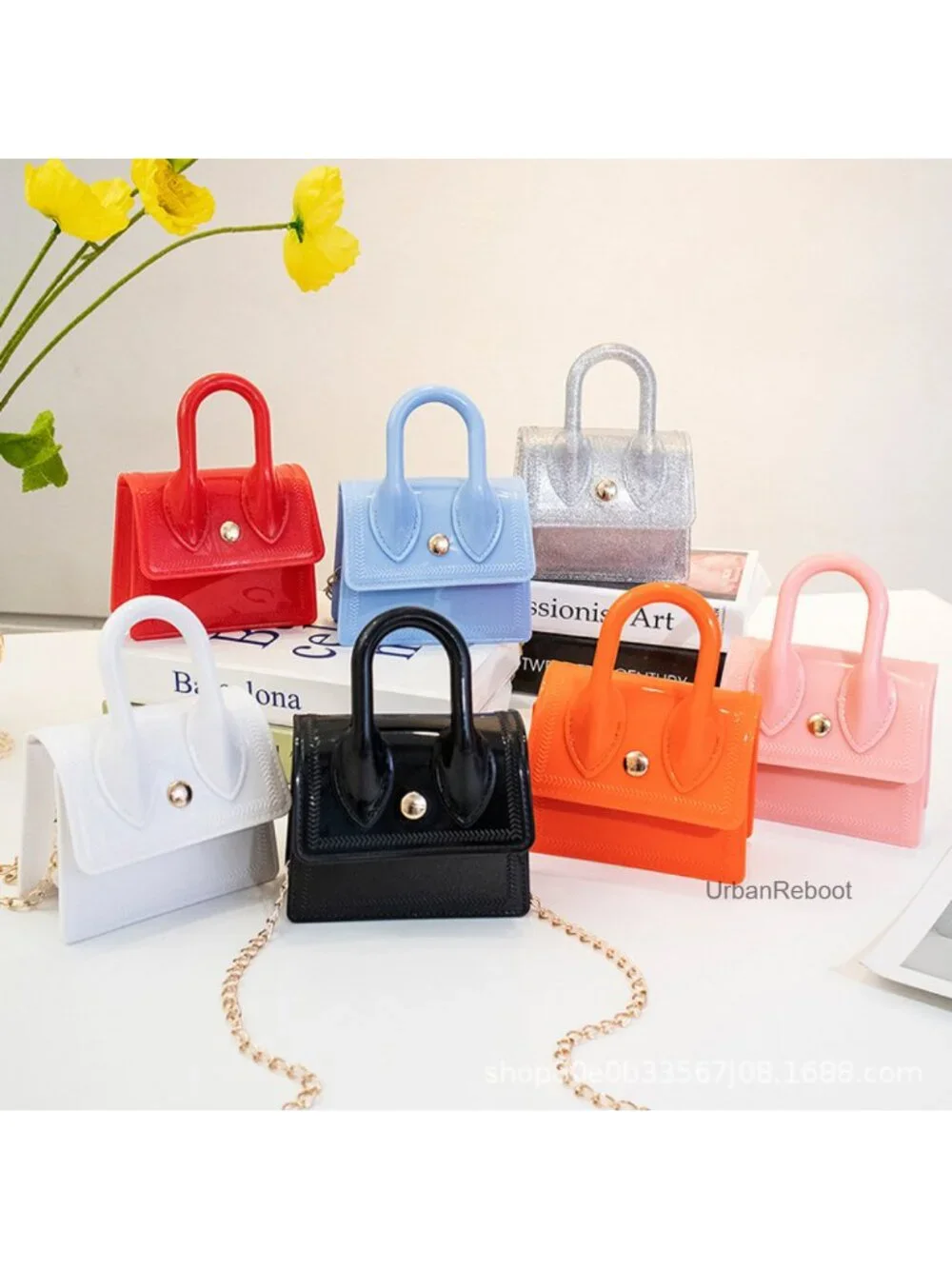 Girls Mini Crossbody Bag Polyester Glitter Messenger Purse